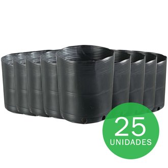 vaso embalagem mudas nutriplan 2 8 litro preto 25 unidades