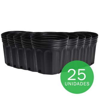 vaso embalagem mudas nutriplan 3 6 litro preto 25 unidades
