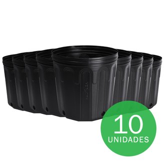 vaso embalagem mudas nutriplan 5 litro preto 10 unidades