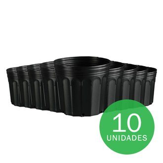 vaso embalagem mudas nutriplan 11 litro preto 10 unidades