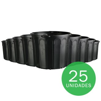 vaso embalagem mudas nutriplan 25 litros preto com alca 25 unidades