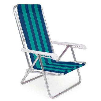 cadeira reclinavel aluminio 8 posicoes mor verde azul