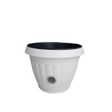 vaso autoirrigavel nutriplan mini acqua branco preto