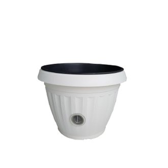 vaso autoirrigavel nutriplan mini acqua branco preto