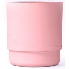 vaso auto irrigavel aluminio rosa